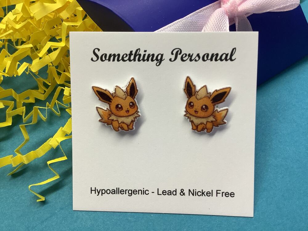 Jolteon - Pokemon Inspired Earrings - Eeveeolution - Each Pair is Gift Boxed